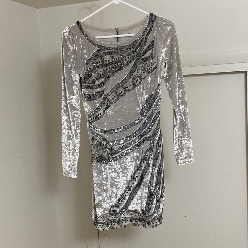 Velvet beaded dress